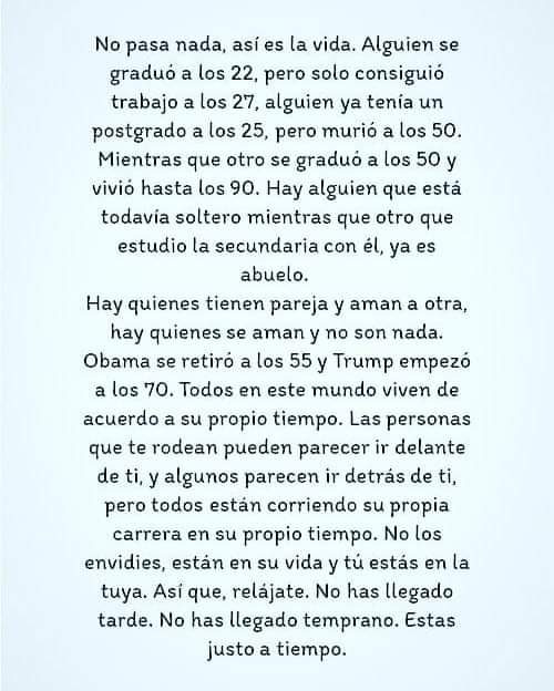 Así es la vida, estás a tiempo - Autor Anónimo - Te cuento algo